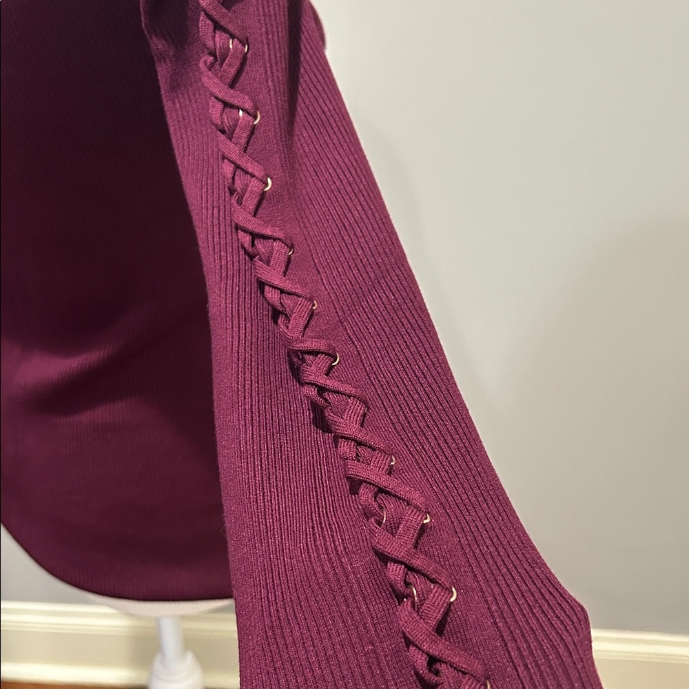 INC International Concepts Burgundy Sweater - Picture 4 of 6
